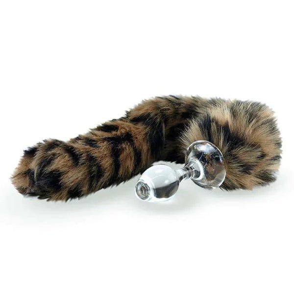 Crystal Delights Minx Faux Fur Tail Plug Leopard - TruLuv Novelties