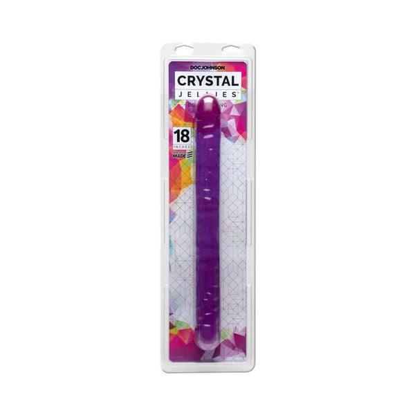 Crystal Jellies - Double Dong Purple 18in - TruLuv Novelties