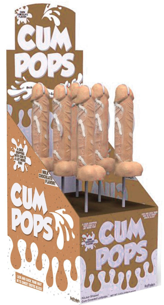 Cum Cock Pops - Chocolate - 6 Piece P.O.P. Display - TruLuv Novelties