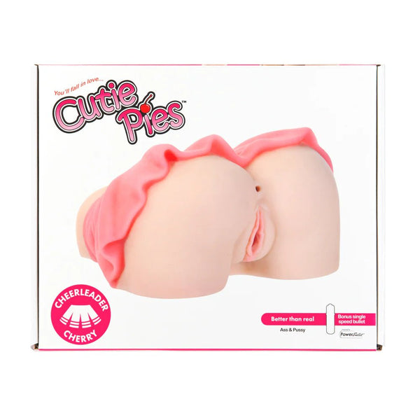 CutiePies Cheerleader Cherry Doggystyle Dual Entry Vagina & Ass Masturbator Beige - TruLuv Novelties