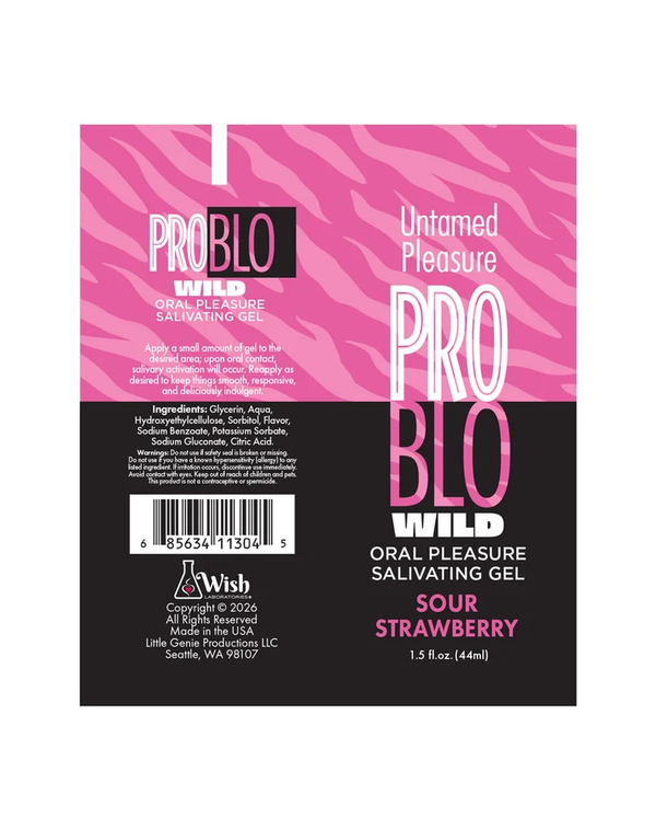 Problo Wild, Oral Pleasure Salivating Gel, Sour Strawberry 1.5oz