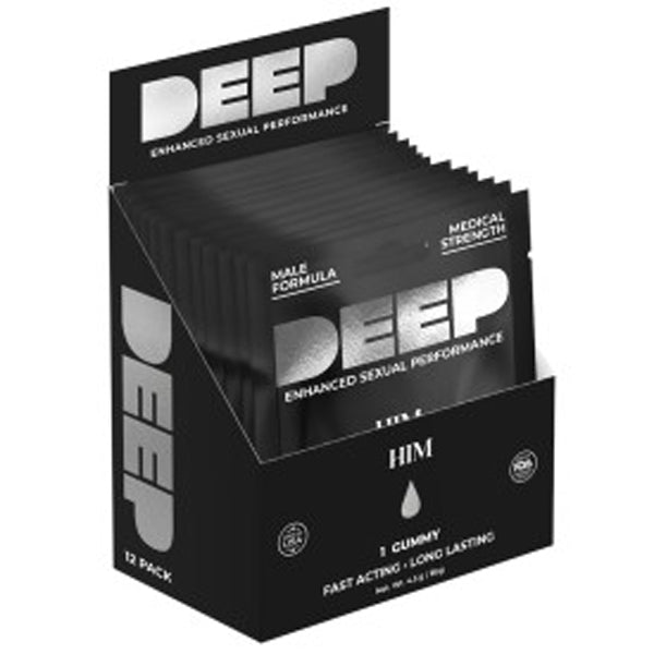 Deep Him Gummy 12 Pack Display - 1 Per Pack - TruLuv Novelties