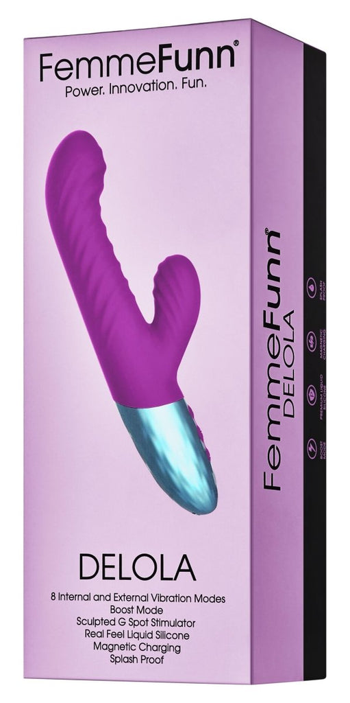 Delola Liquid Silicone Rabbit - Purple - TruLuv Novelties