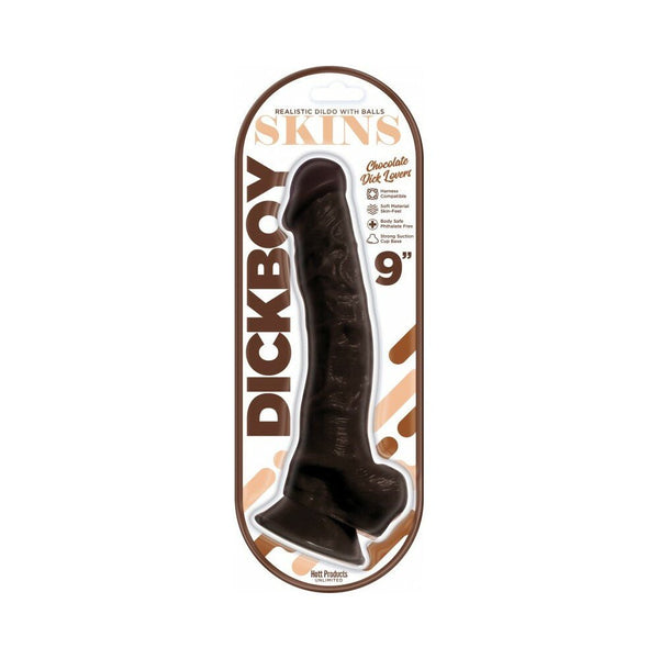 Dickboy Skins Dildo 9 in. Chocolate Lovers - TruLuv Novelties