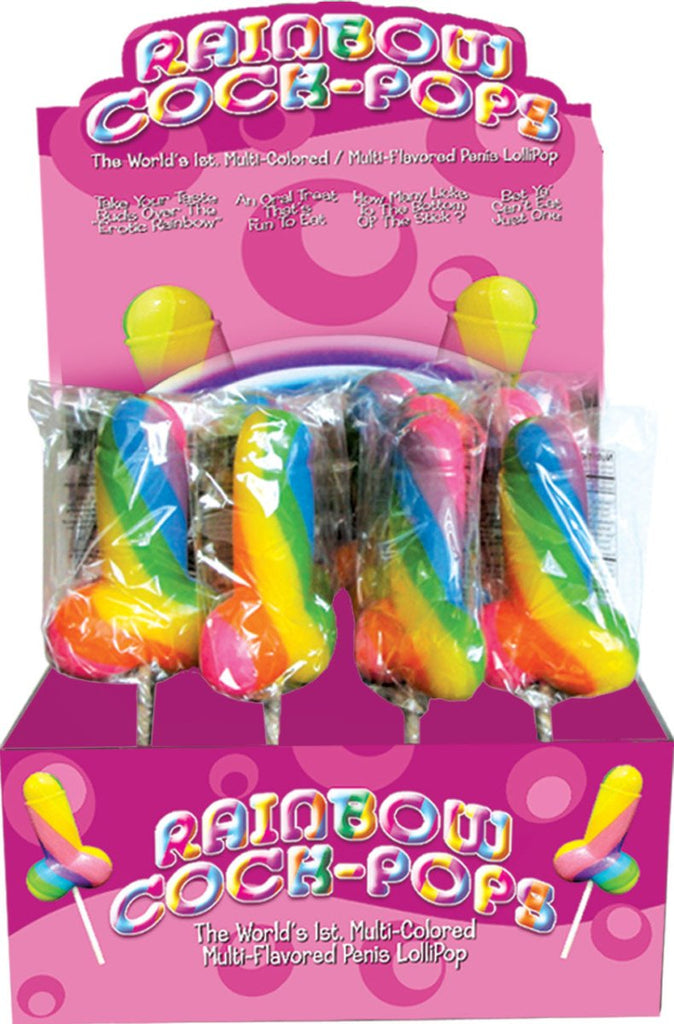 Display Rainbow Cock-Pop 12 Pieces - TruLuv Novelties