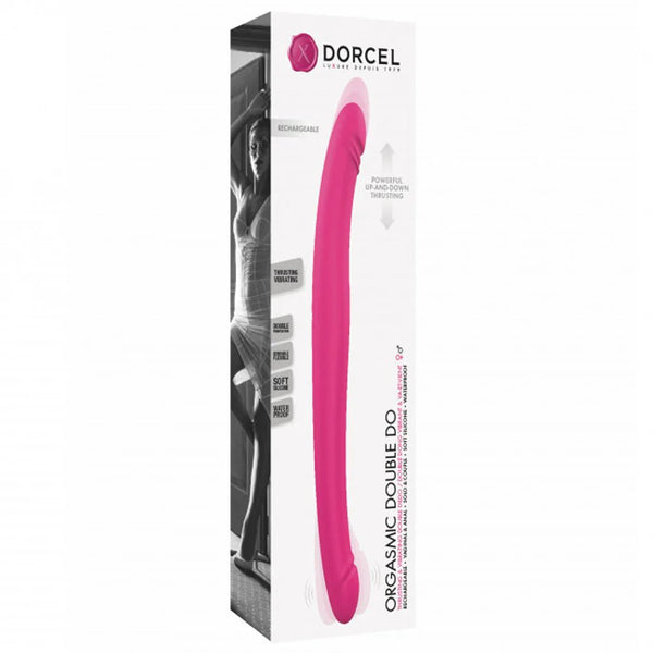 Dorcel Orgasmic Double Do Rechargeable Thrusting & Vibrating Double Dildo Pink - TruLuv Novelties