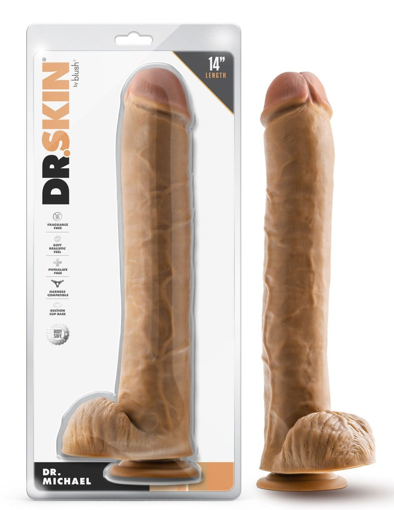 Dr. Skin - Dr. Michael - 14 Inch Dildo With Balls - TruLuv Novelties