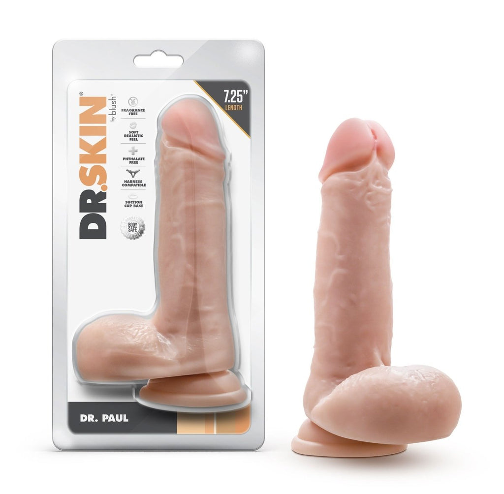 Dr. Skin - Dr. Paul - 7.25 Inch Dildo With Balls - TruLuv Novelties