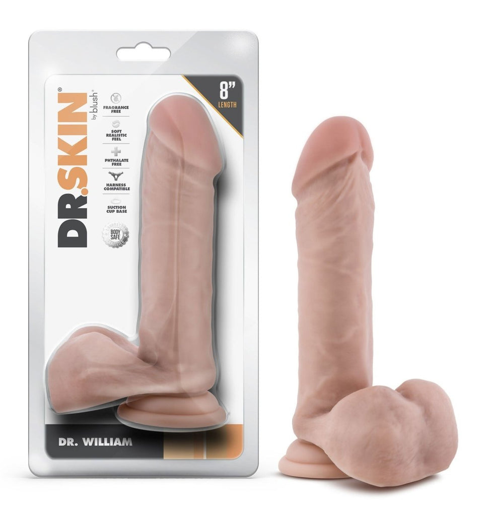 Dr. Skin - Dr. William - 8 Inch Dildo With Balls - TruLuv Novelties