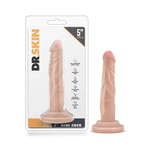 Dr. Skin Mini Cock Realistic 5 in. Dildo Beige - TruLuv Novelties