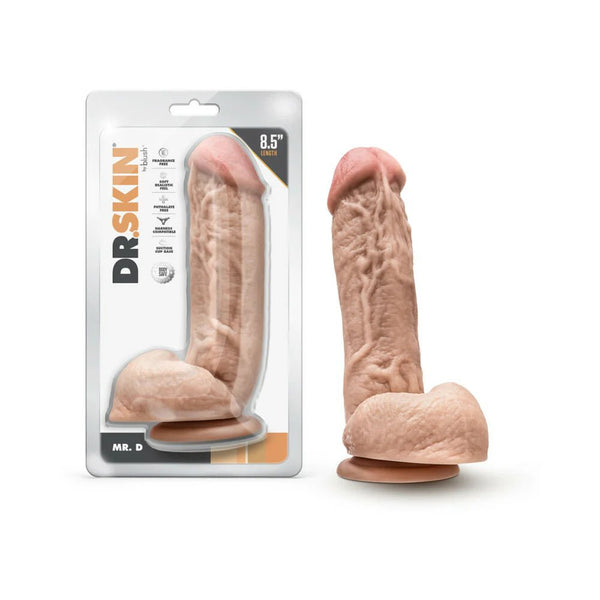 Dr. Skin Mr. D Realistic 8.5 in. Dildo with Balls Beige - TruLuv Novelties