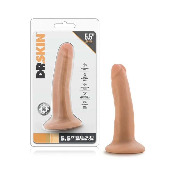Dr. Skin Realistic 5.5 in. Dildo Beige - TruLuv Novelties