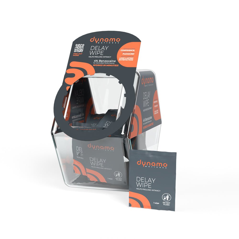 Dynamo Wellness Delay Wipe 4% - Bowl 144 Pieces - TruLuv Novelties