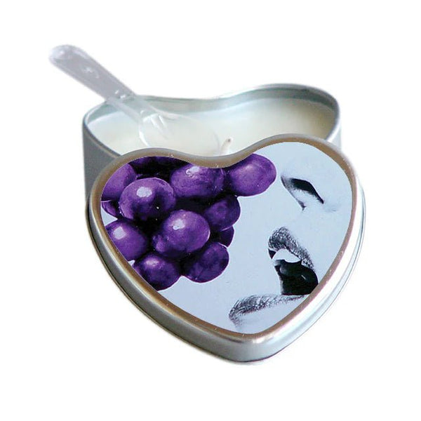 Earthly Body Hemp Seed Edible Massage Candle Grape 4 oz. - TruLuv Novelties