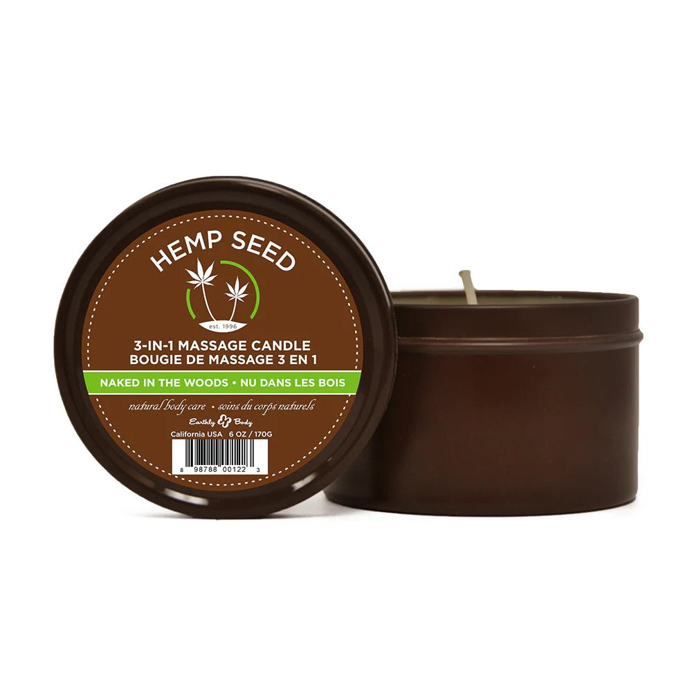 Earthly Body Massage Candle Naked In the Woods 6.8oz - TruLuv Novelties