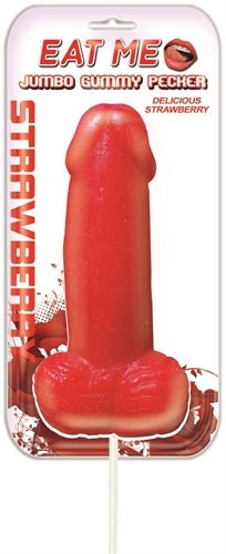 Eat Me Jumbo Gummy Pecker - Strawberry - TruLuv Novelties