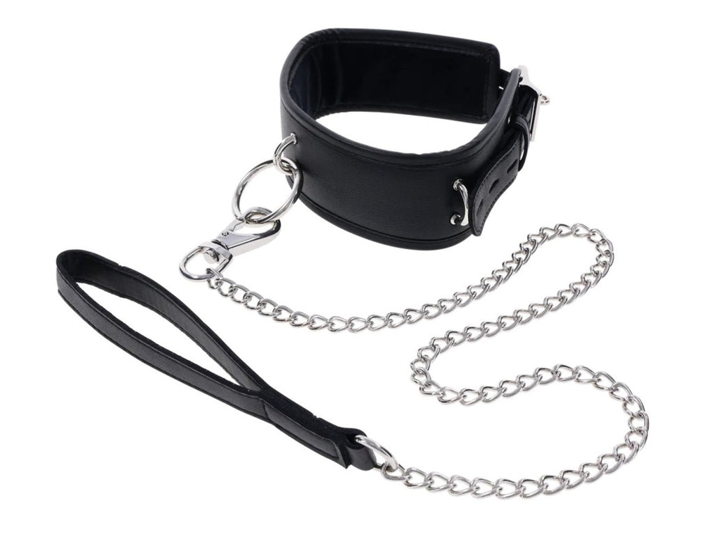 Edge Collar and Leash - Black - TruLuv Novelties