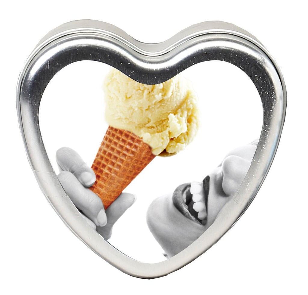 Edible Heart Candle - Vanilla - 4 Oz. - TruLuv Novelties