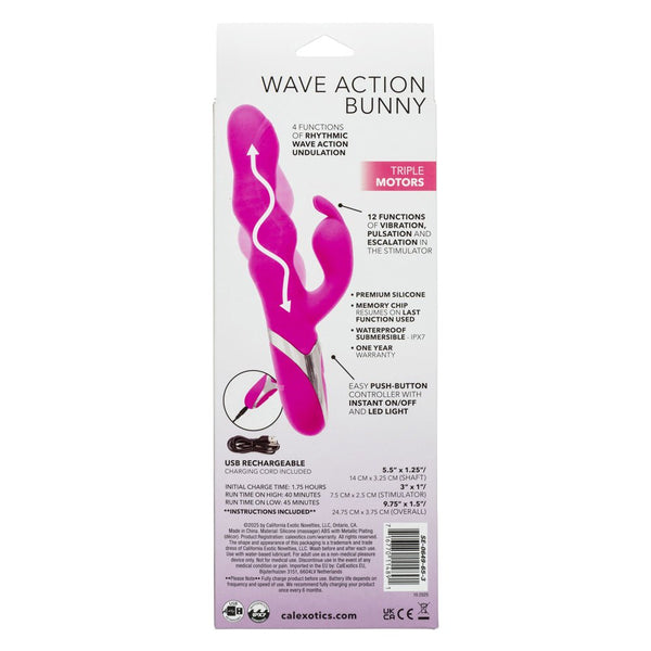 Enchanted Wave Action Bunny - Pink - TruLuv Novelties