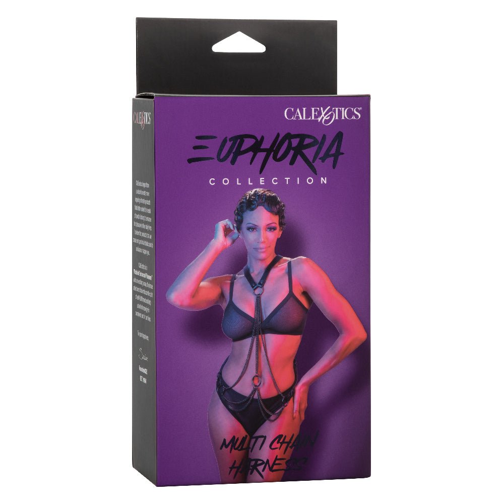 Euphoria Collection Multi Chain Harness - Black - TruLuv Novelties