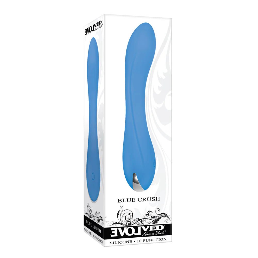 Evolved Blue Crush Rechargeable Silicone G - Spot Vibrator Blue - TruLuv Novelties