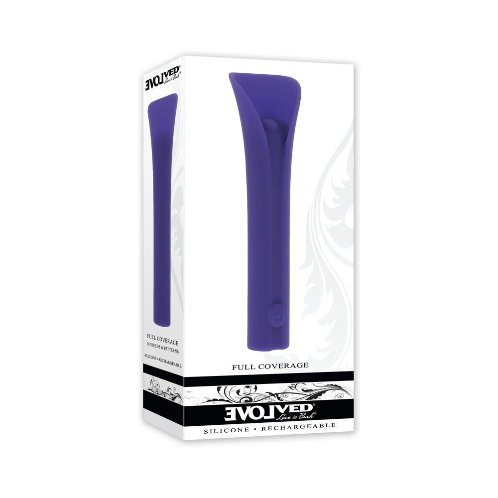 Evolved Full Coverage Rechargeable Bullet Silicone Purple - TruLuv Novelties