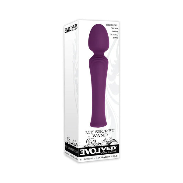 Evolved My Secret Wand Rechargeable Silicone Wand Vibrator Purple - TruLuv Novelties