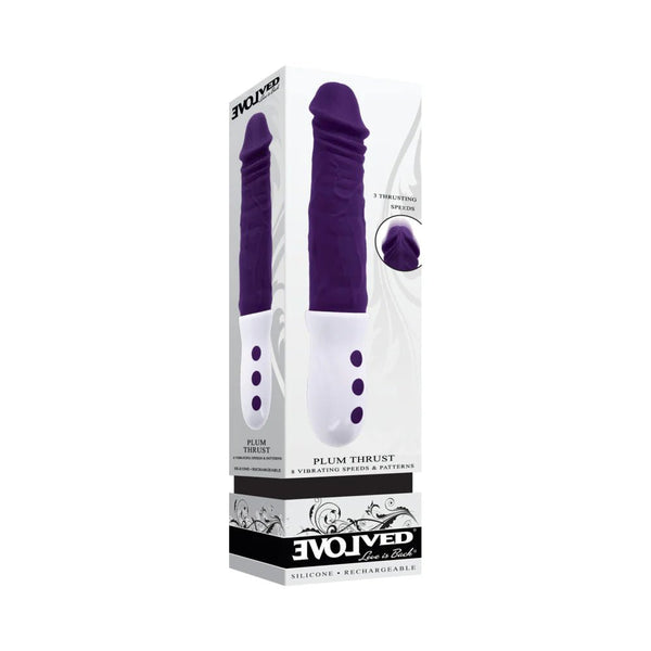 Evolved Plum Thrust Rechargeable Thrusting Vibe Silicone - TruLuv Novelties