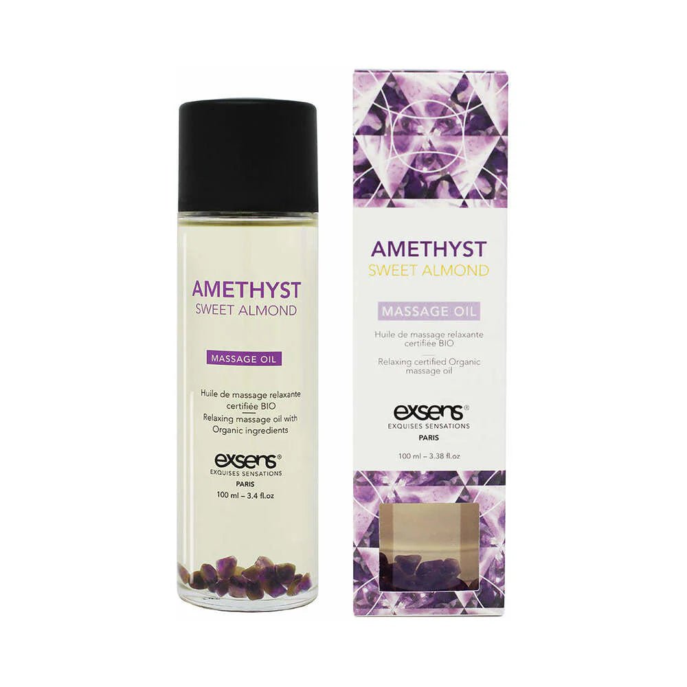 Exsens Massage Oil Amethyst Sweet Almond 3.4 oz. - TruLuv Novelties