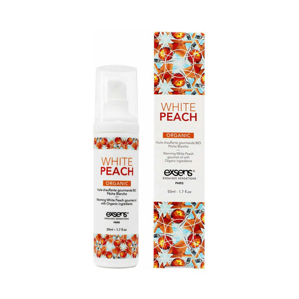Exsens Warming Massage Oil White Peach 1.7 oz. - TruLuv Novelties