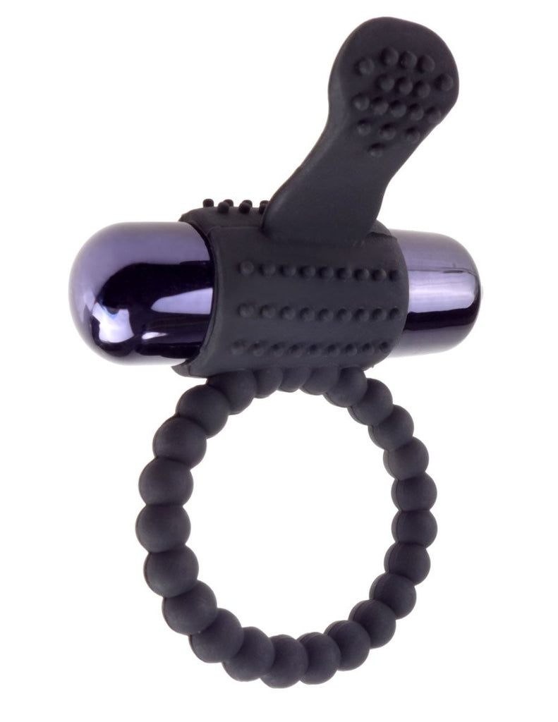 Fantasy C - Ringz Vibrating Silicone Super Ring Black - TruLuv Novelties