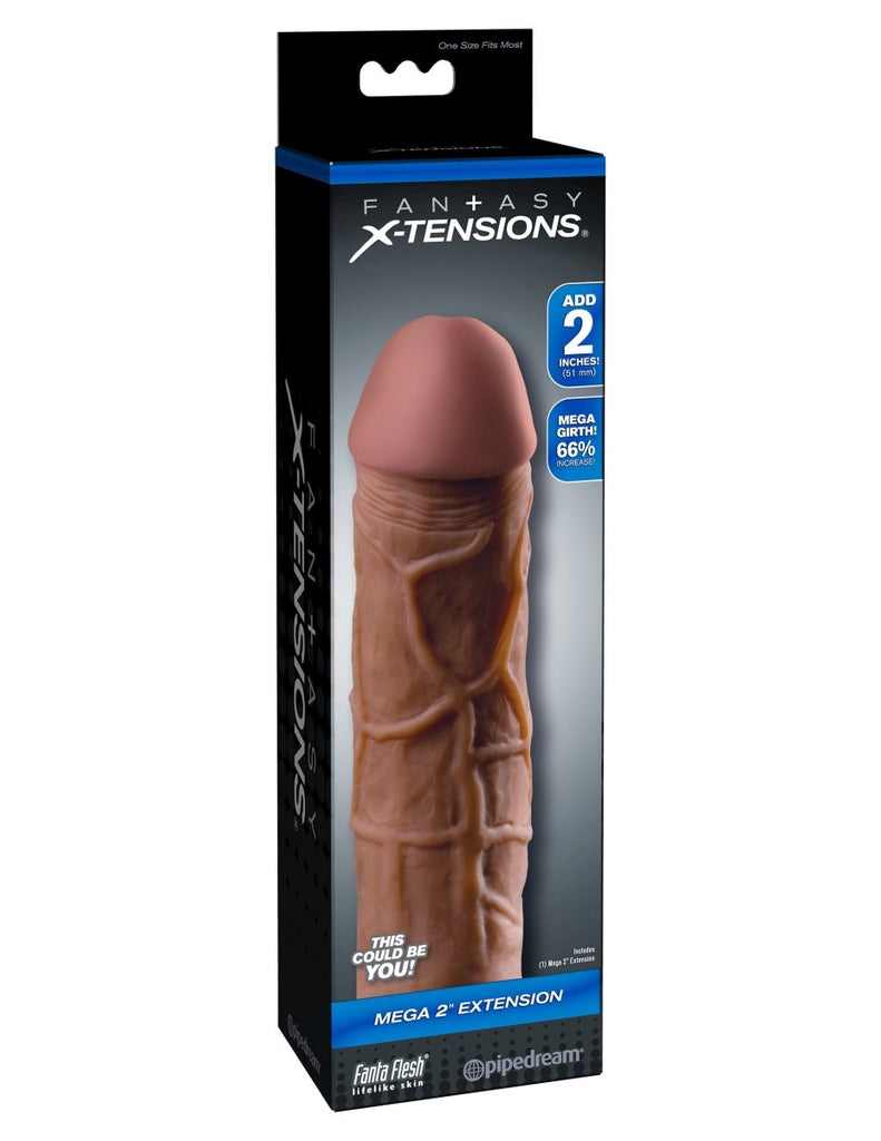 Fantasy X - Tension Mega 2 - Inch Extension - Brown - TruLuv Novelties