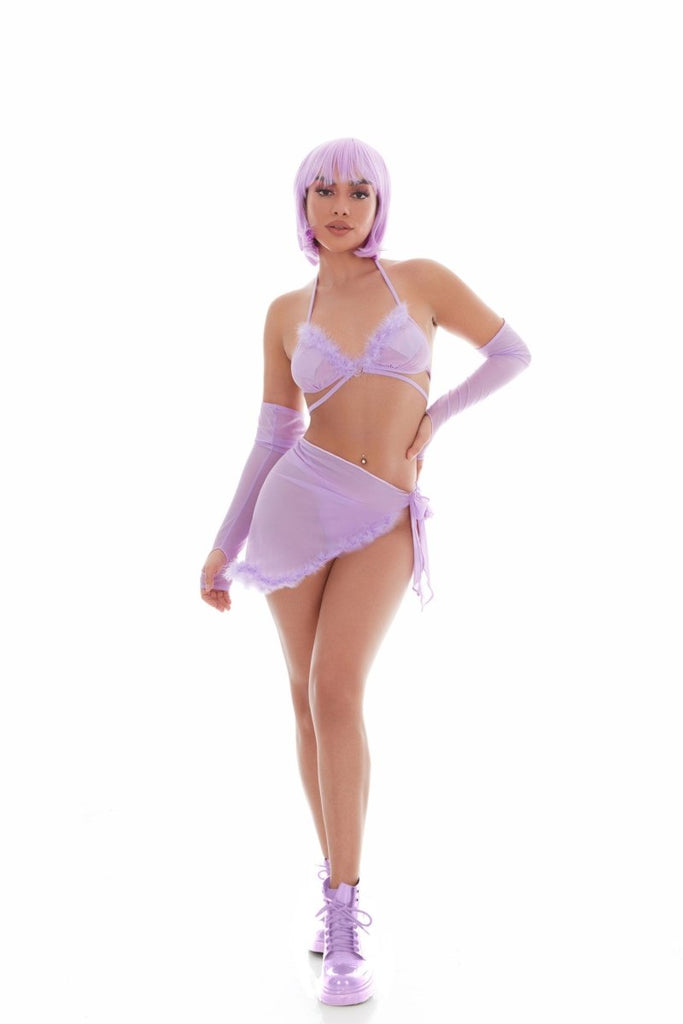 Feeling Fuzzy 5pc Set - Medium/large Lilac - TruLuv Novelties