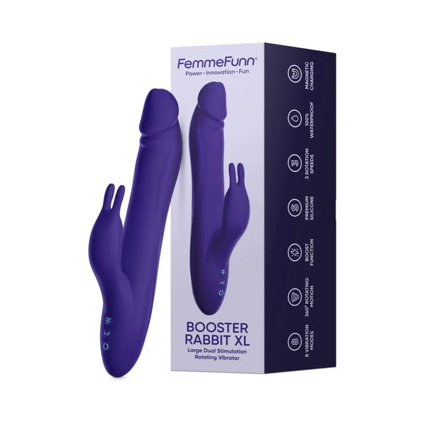 FemmeFunn Booster Rabbit XL Dark Purple - TruLuv Novelties
