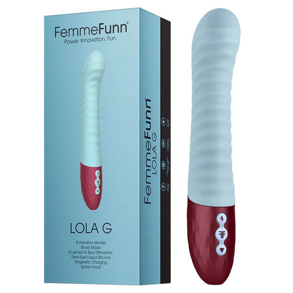 FemmeFunn Lola G Rechargeable Silicone G - Spot Vibrator Light Blue - TruLuv Novelties