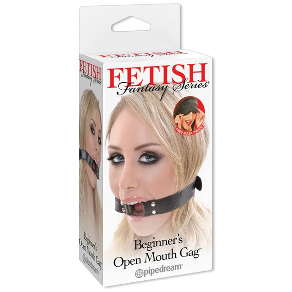 Fetish Fantasy Series Adjustable Beginner's Open Mouth Gag Black - TruLuv Novelties
