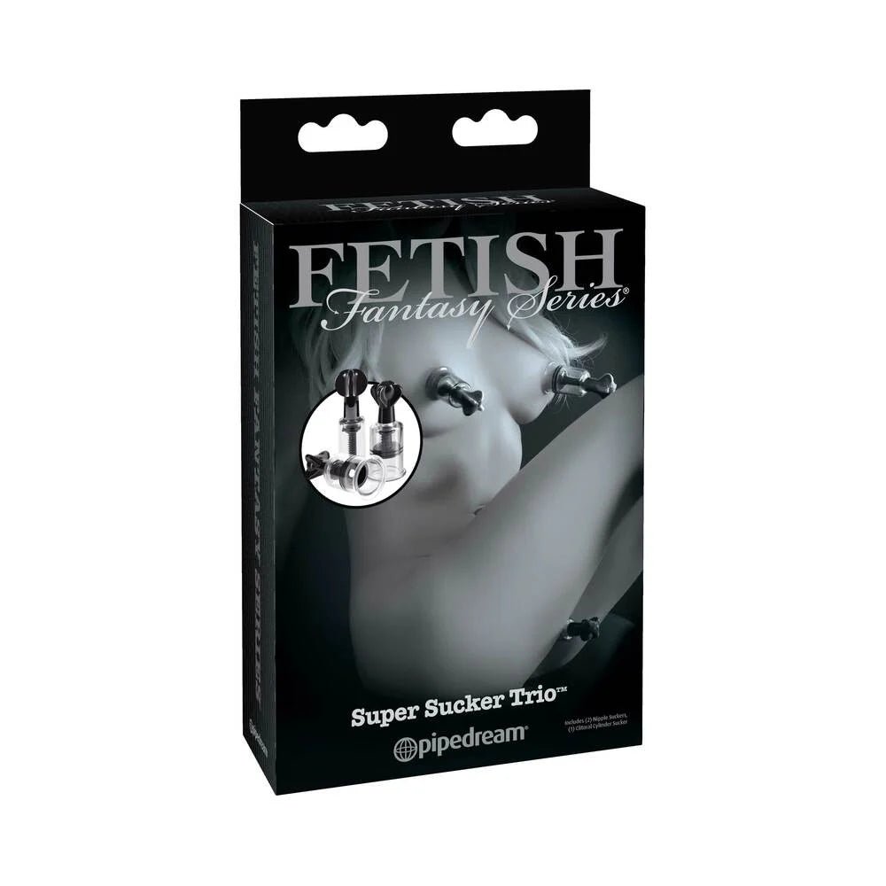 Fetish Fantasy Series Limited Edition Super Suckers Trio Clear/Black - TruLuv Novelties