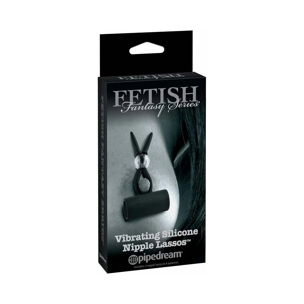 Fetish Fantasy Series Limited Edition Vibrating Silicone Nipple Lassos Black - TruLuv Novelties