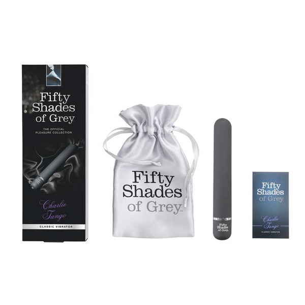 Fifty Shades of Grey Charlie Tango Slimline Classic Vibrator Black - TruLuv Novelties