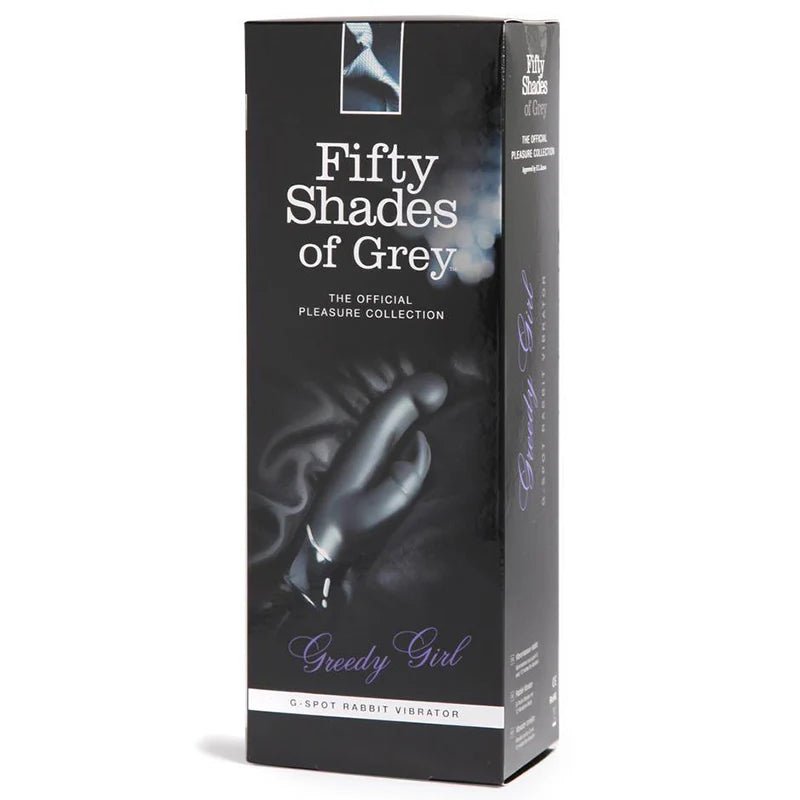 Fifty Shades of Grey Greedy Girl Rechargeable Silicone G - Spot Rabbit Vibrator Black - TruLuv Novelties