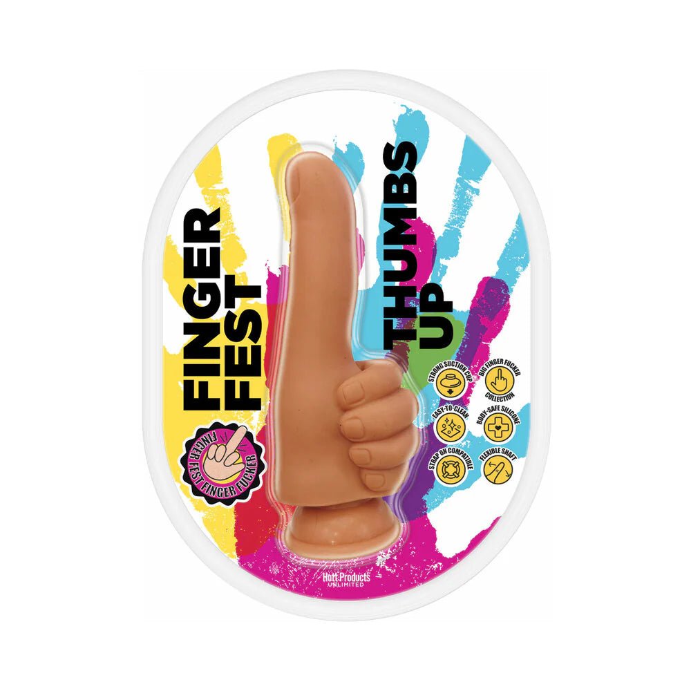 Finger Fest Thumbs Up Dildo Tan - TruLuv Novelties
