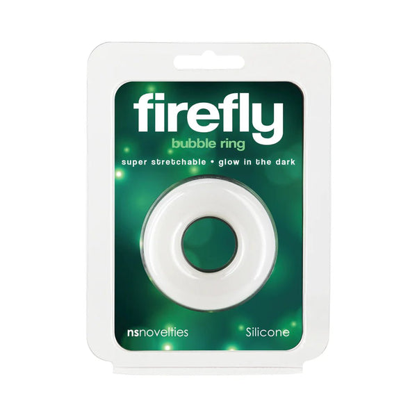 Firefly Bubble Ring Medium Glow - in - the - Dark Cock Ring White - TruLuv Novelties