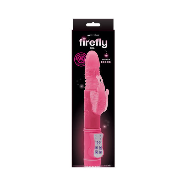 Firefly Lola Thrusting Butterfly Vibrator Pink - TruLuv Novelties