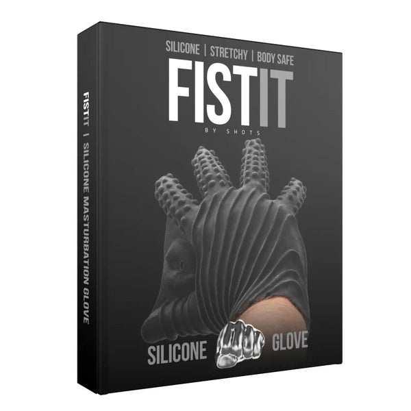Fist It Silicone Masturbation Glove Black - TruLuv Novelties
