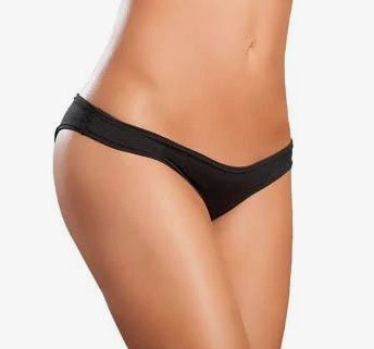 Flattering Mini Srunchy Panty - Small/medium - Black - TruLuv Novelties
