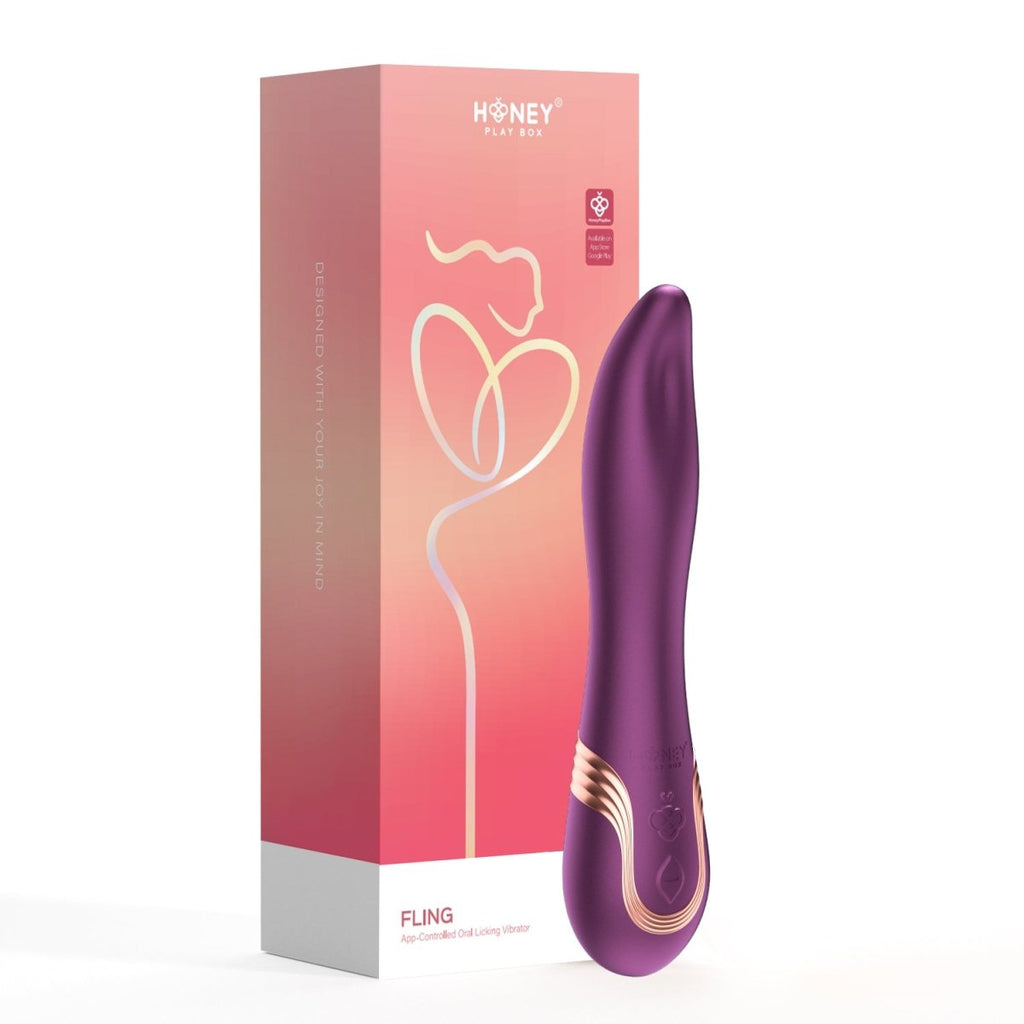 Fling - App Controlled Oral Licking Vibrator - Purple - TruLuv Novelties
