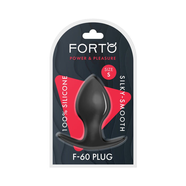 Forto F-60 Spade Silicone Anal Plug Small Black - TruLuv Novelties