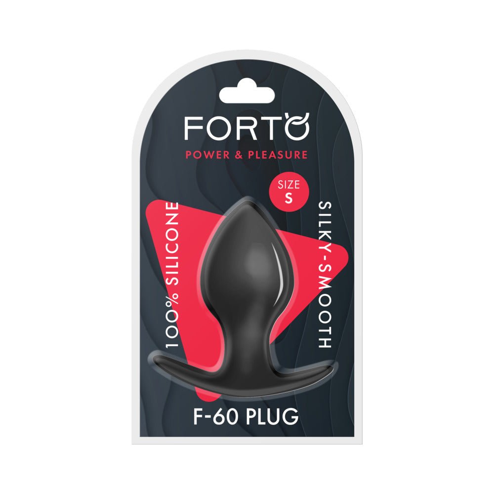 Forto F-60 Spade Silicone Anal Plug Small Black - TruLuv Novelties