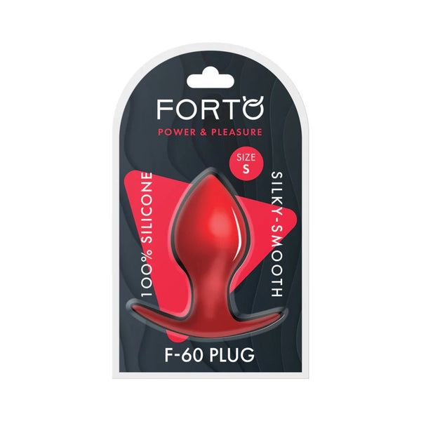 Forto F - 60 Spade Silicone Anal Plug Small Red - TruLuv Novelties