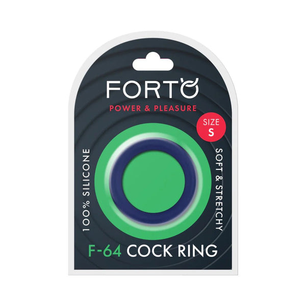 Forto F - 64 Wide Liquid Silicone Cockring Small Blue - TruLuv Novelties